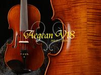 【嘟嘟牛奶糖】愛琴海 V18系列虎紋小提琴．法式規格．配高檔方盒(含溼度計)‧限量十把V18020