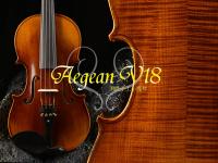 【嘟嘟牛奶糖】愛琴海 V18系列虎紋小提琴．法式規格．配高檔方盒(含溼度計)‧限量十把V18021