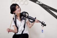 【嘟嘟牛奶糖】SWAN電提琴 專業主動式輸出電子提琴EQ 高清音質 贈全配+調音器+專用導線 再送25W臺製冷光音箱 天鵝 共黑/白 4款
